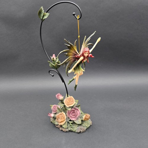 Fairy ornament with rose - ornament,