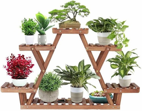 Wood plant stand - stand, rack