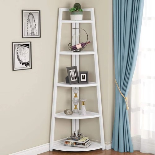 White corner ladder shelf - ladder,