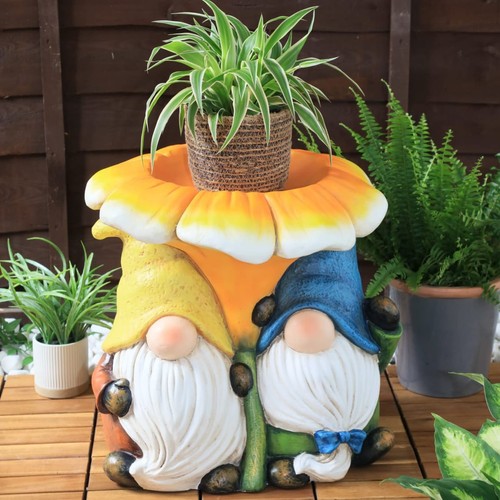 Plant stand table - 13", gnome